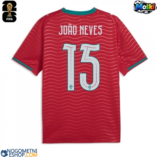 Moški Nogometni dresi Portugalska Joao Neves #15 Domači SP 2026 Kratek Rokav